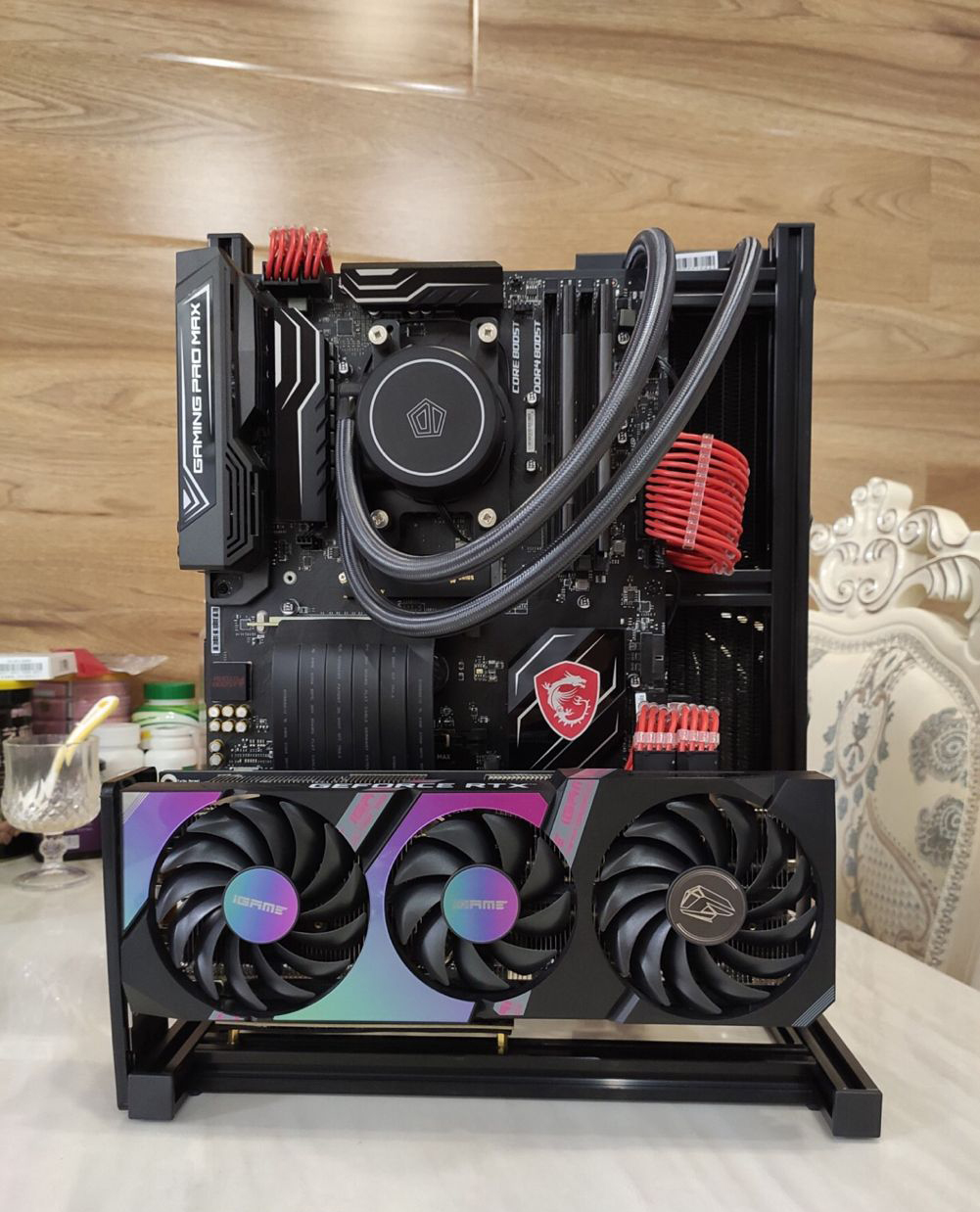 ATX EATX PC Test Bench Handle  - Aluminum Open Frame Test Bench Water Cooling recension och pris